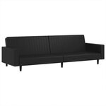 vidaXL Ensemble de canapés 2 Pièces noir similicuir