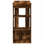 vidaXL Table de bar avec étagères chêne fumé bois d'ingénierie