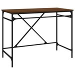 vidaXL Bureau chêne marron 100x50x75 cm bois d'ingénierie et fer