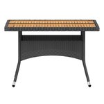 vidaXL Ensemble à manger de jardin 5 Pièces Résine tressée et acacia Noir
