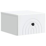 vidaXL Cabinet de chevet mural avec tiroir Blanc 33 x 34 5 x 20 cm