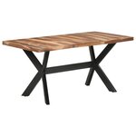 vidaXL Table de salle à manger 160x80x75 cm Bois avec finition miel