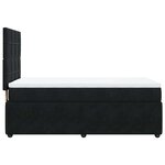vidaXL Sommier à lattes de lit avec matelas Noir 90x200 cm Velours