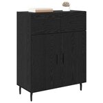 vidaXL Buffet Chêne noir 69 5 x 34 x 90 cm Bois d'ingénierie