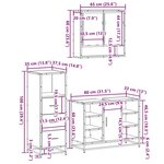vidaXL Ensemble de meubles de salle de bain 3 Pièces Chêne marron