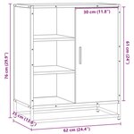 vidaXL Buffet sonoma gris 62x35x76 cm bois d'ingénierie