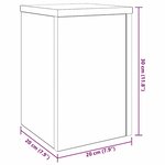vidaXL Support de Plante 2 Pièces Chêne noir 20 x 20 x 30 cm