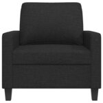 vidaXL Fauteuil Noir 60 cm Tissu