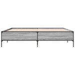 vidaXL Cadre de lit sans matelas sonoma gris 200x200 cm