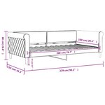 vidaXL Lit de repos sans matelas bleu 100x200 cm velours