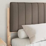 vidaXL Cadre de lit avec tête de lit rembourrée Taupe 135 x 190 cm