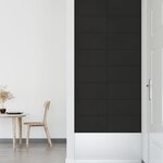 vidaXL Panneaux muraux 12 Pièces Noir 60x30 cm Velours 2 16 m²