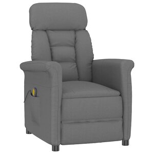 vidaXL Chaise de massage Gris foncé 70.5 x 96.5 x 95 cm Polyester
