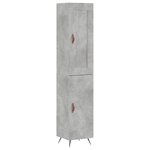 vidaXL Buffet haut Gris béton 34 5x34x180 cm Bois d'ingénierie
