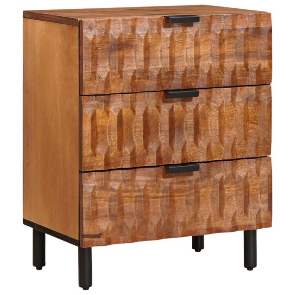 vidaXL Cabinet de chevet Marron 50 x 33 x 62 cm Bois de mangue massif