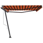 vidaXL Auvent automatique sur pied 450x300 cm Orange/marron