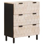 vidaXL Buffet 2 Pièces Finition Lavage Blanc 60 x 33 x 75 cm