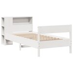 vidaXL Lit bibliothèque sans matelas blanc 100x200 cm bois pin massif