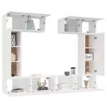vidaXL Ensemble de meubles TV 6 Pièces Blanc Bois d'ingénierie