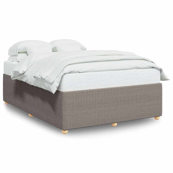 vidaXL Cadre de lit sans matelas taupe 140x200 cm tissu