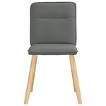 vidaXL Chaises à manger lot de 4 gris foncé tissu