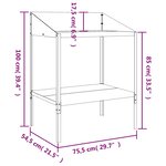 vidaXL Support pour plantes anthracite 75 5x54 5x100cm acier galvanisé