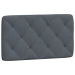 vidaXL Lit avec matelas gris foncé 90x200 cm velours