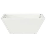 vidaXL Jardinière Bol De Jardin Blanche 40x40x15 cm En Acier