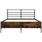 vidaXL Cadre de lit sans matelas chêne fumé 140x190 cm