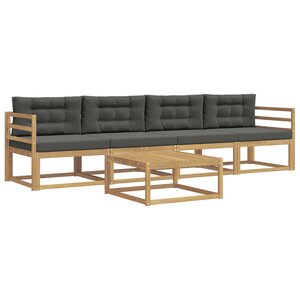 vidaXL Ensemble de canapés d'extérieur 4 pc Blanc et anthracite