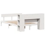 vidaXL Lit bibliothèque sans matelas blanc 120x190 cm bois pin massif