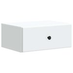 vidaXL Cabinet de chevet mural avec tiroir Blanc 49 x 34 5 x 20 cm