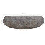 vidaXL Évier 40 x 12 cm Marbre Noir