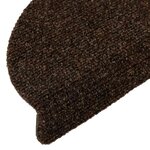 vidaXL Tapis d'escalier auto-adhésifs 15 pièces 56 x 17 x 3 cm Marron Demi-rond