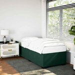vidaXL Cadre de lit sans matelas vert foncé 90x190 cm velours
