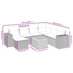 vidaXL Salon de jardin avec coussins 8 Pièces beige résine tressée