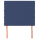 vidaXL Tête de lit Bleu 90x5x118/128 cm Tissu