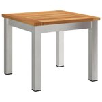 vidaXL Chaises longues 2Pièces avec table 3 Pièces Marron Acacia massif