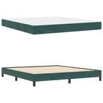 vidaXL Lit à ressorts avec matelas Vert foncé 180 x 200 cm tissu