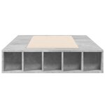 vidaXL Cadre de lit sans matelas gris béton 100x200 cm