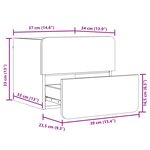 vidaXL Table de chevet 2 Pièces Blanc 39 x 34 x 33 cm Bois de pin massif