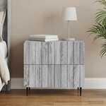 vidaXL Cabinet de chevet Sonoma gris 62 x 34 5 x 49 5 cm