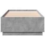 vidaXL Cadre de lit gris béton 90x200 cm bois d'ingénierie
