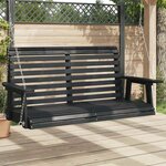 vidaXL Banc de balançoire de jardin chaînes en métal bois massif sapin