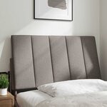 vidaXL Coussin de tête de lit taupe 80 cm tissu