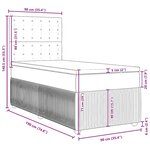 vidaXL Sommier à lattes de lit avec matelas Taupe 90x190 cm Tissu
