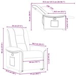 vidaXL Fauteuil inclinable Marron Tissu