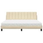 vidaXL Lit avec matelas Hanko crème 180x200 cm tissu