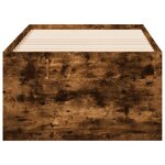 vidaXL Lit de jour avec tiroirs sans matelas chêne fumé 100x200 cm