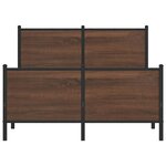 vidaXL Cadre de lit en métal sans matelas chêne marron 120x200 cm